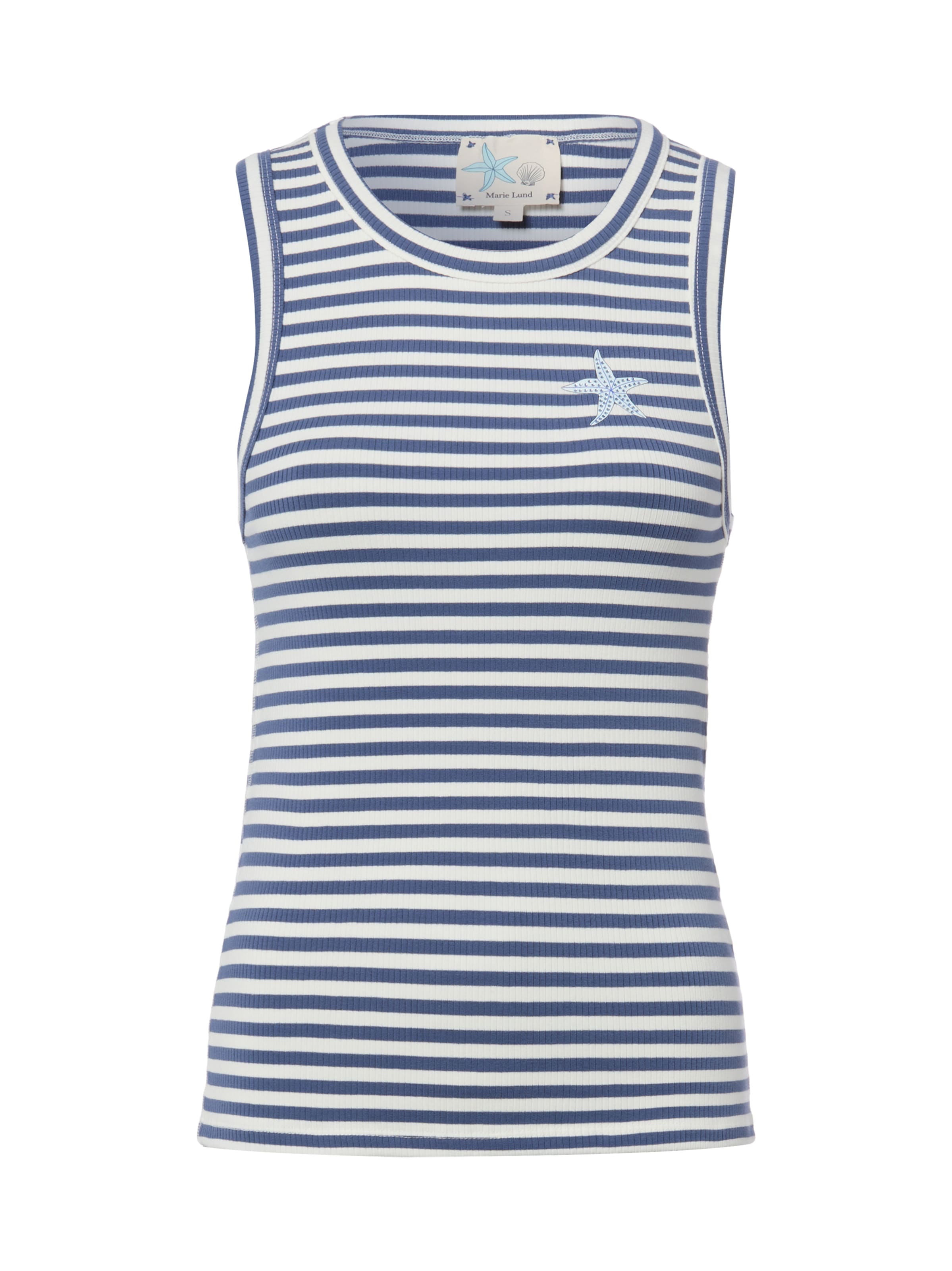 Marie Lund Top in Blauw: voorkant