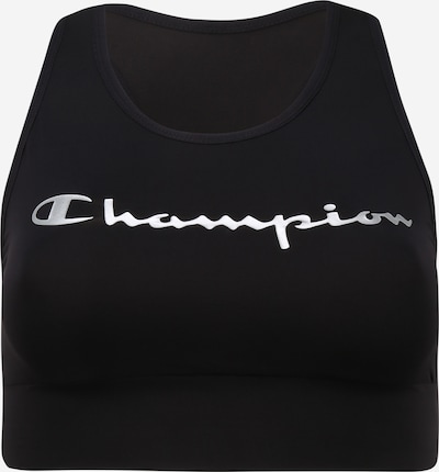 Sutien sport Champion Authentic Athletic Apparel pe negru / argintiu, Vizualizare produs