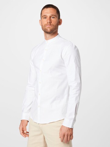 Lindbergh Slim fit Button Up Shirt in White: front