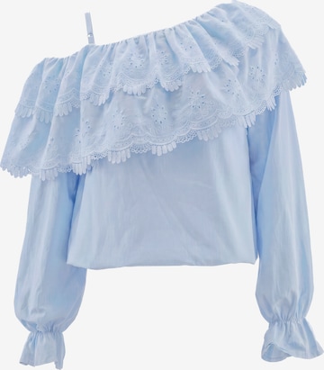 usha BLACK LABEL Blouse in Blue: front