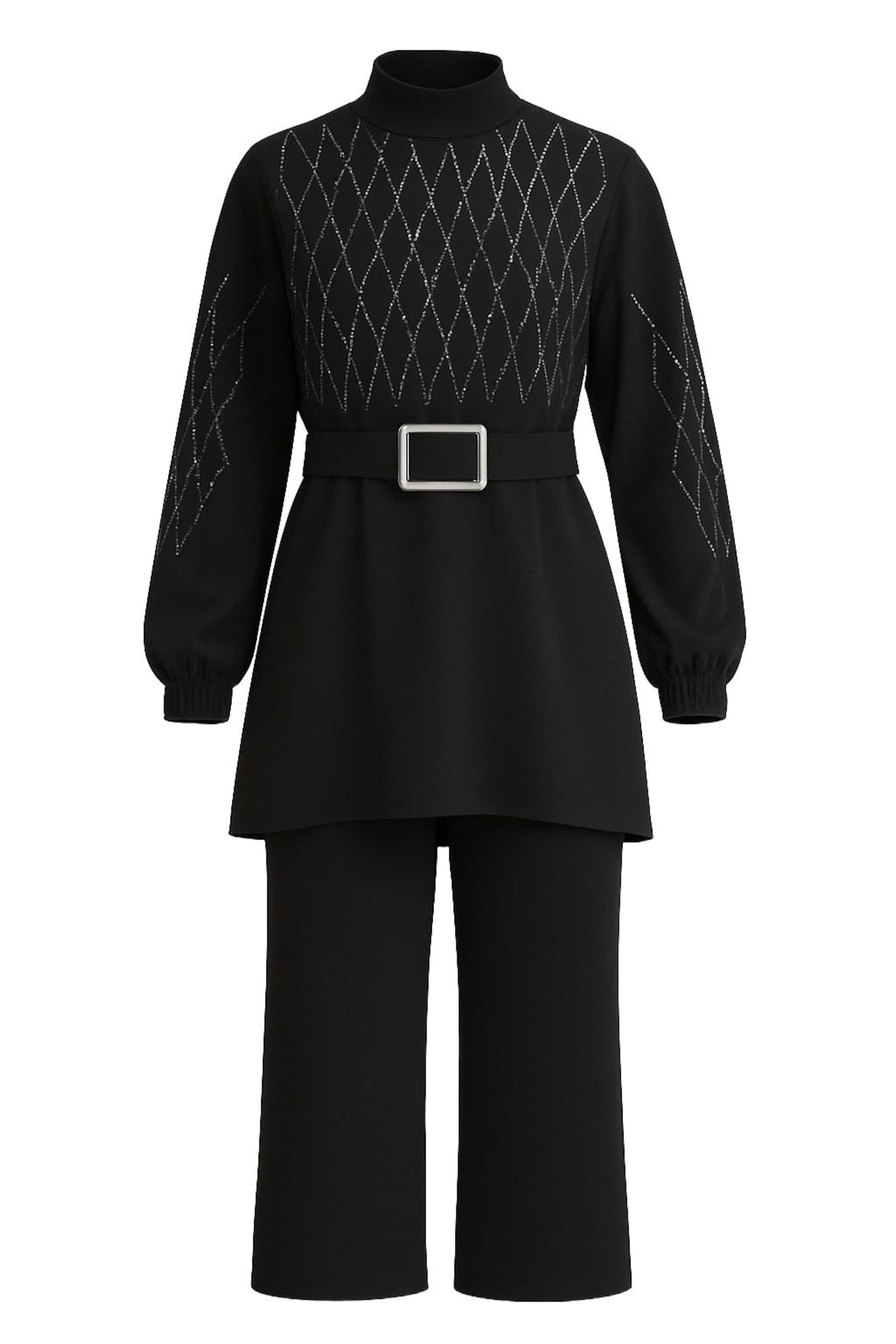 MODAMIHRAM Set in Schwarz: Vorderseite