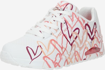 Sneaker low 'Uno - Spread The Love' SKECHERS pe roz / roz pudră / roșu burgundy / alb, Vizualizare produs