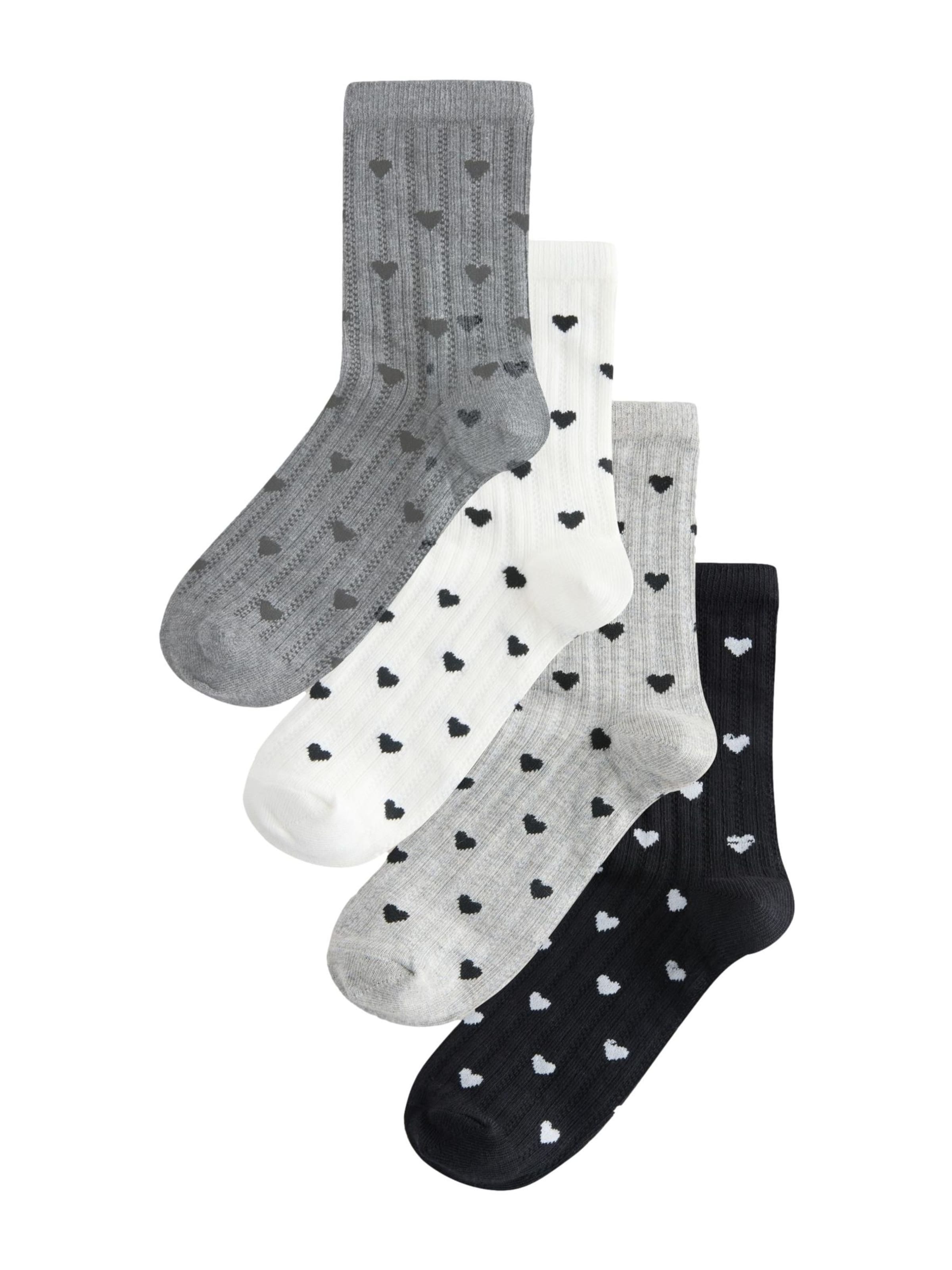 Next Socken in grau / dunkelgrau / schwarz / weiß, Produktansicht