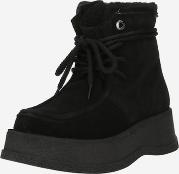 BRONX Lace-Up Ankle Boots ' Phoeb-E' in Black: front