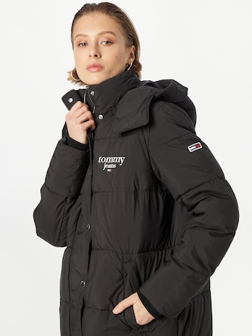 Tommy Jeans - Sobretudo de inverno em preto