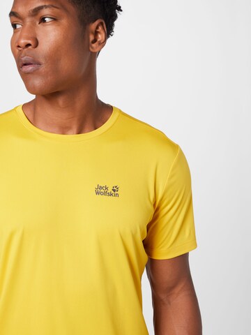 T-Shirt fonctionnel JACK WOLFSKIN en jaune