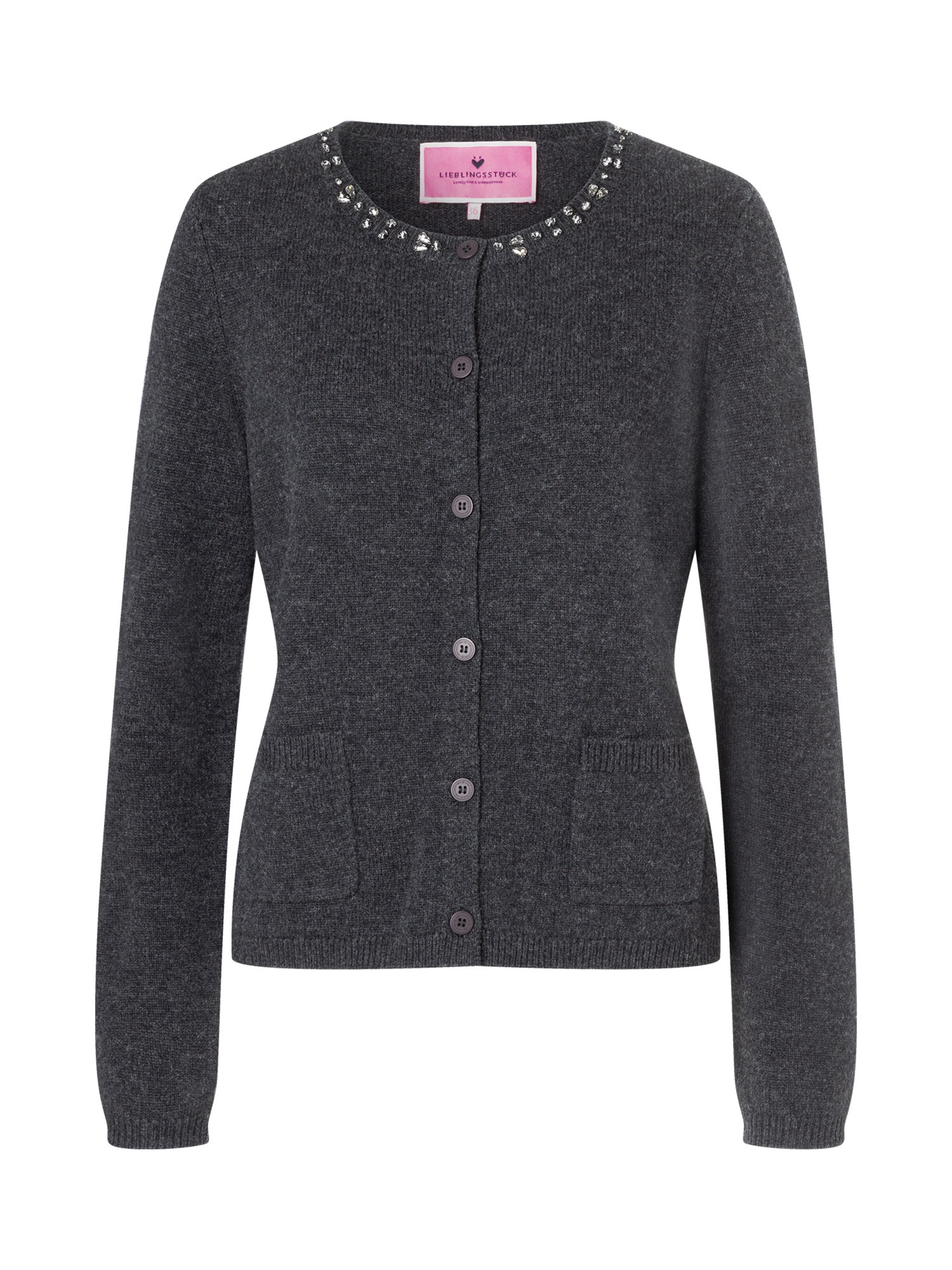 LIEBLINGSSTÜCK Strickjacke 'Brilli' in Grau: Vorderseite