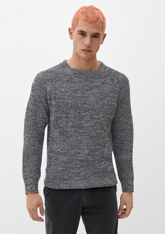 Pull-over QS en noir : devant