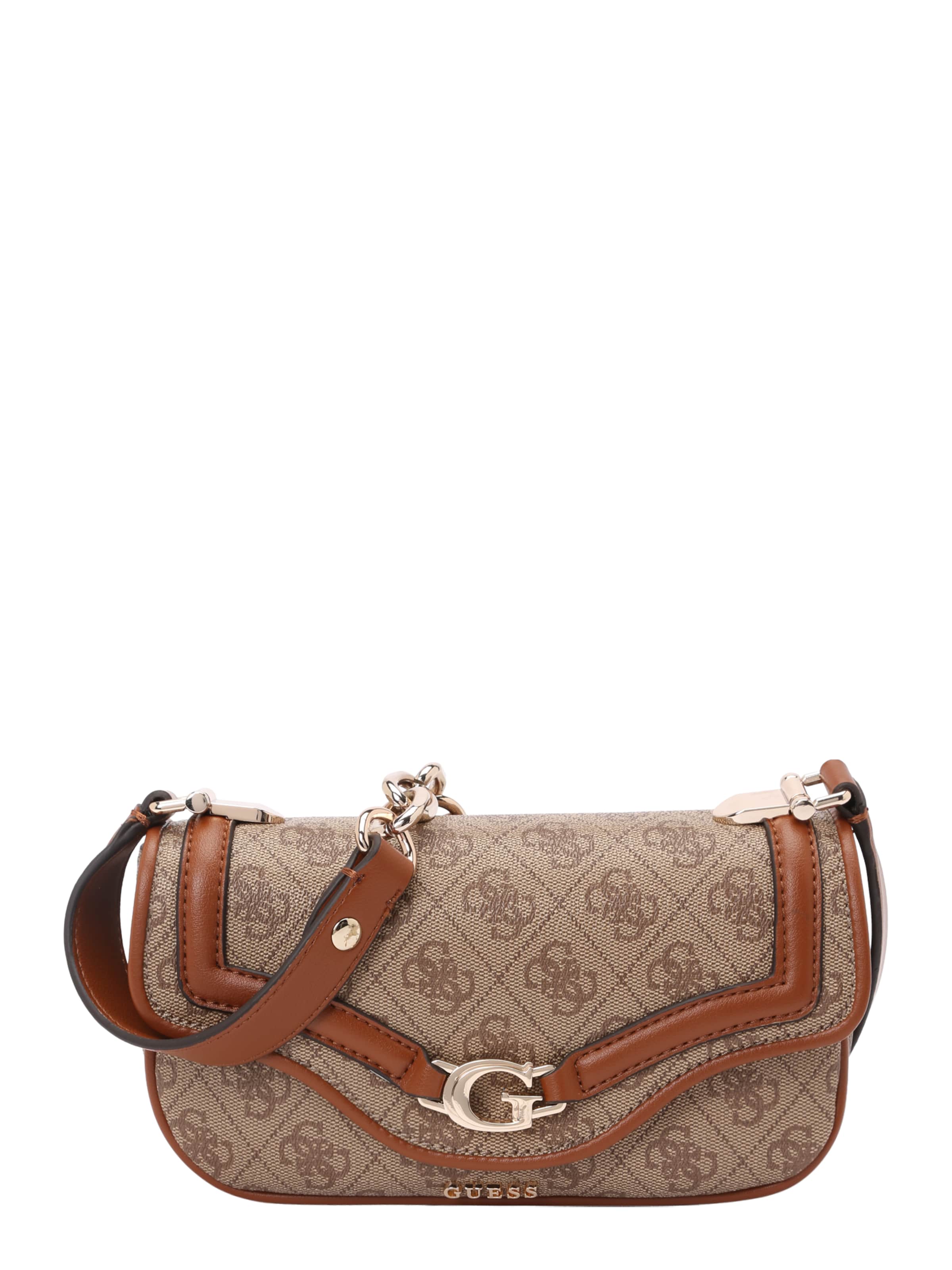 GUESS Skuldertaske 'DEA CROSSBODY FLAP' i brun: forside