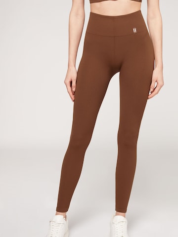 CALZEDONIA Skinny Leggings in Braun: predná strana