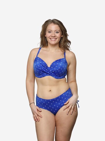 SugarShape T-Shirt Bikinitop 'Ahoi' in Blau