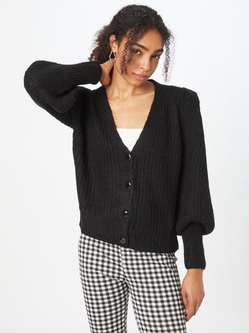 La petite étoile Knit cardigan 'ADELINA' in Black: front