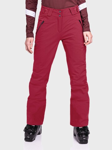 Schöffel Regular Outdoorbroek 'Weissach' in Rood: voorkant