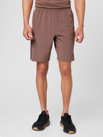 ADIDAS PERFORMANCE Regular Sportshorts 'Colorblock 3-Stripes' in Braun: predná strana