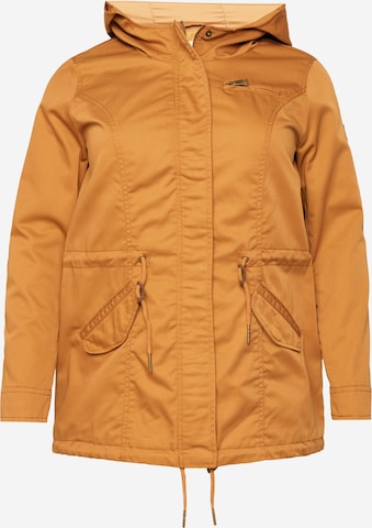 Parka mi-saison 'Lorca' ONLY Carmakoma en marron : devant