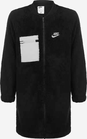 Nike Sportswear Fleece jas in Zwart: voorkant