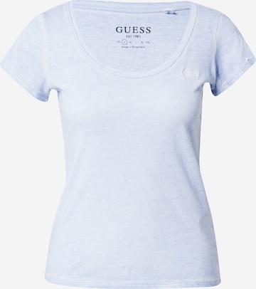 T-shirt GUESS en bleu : devant