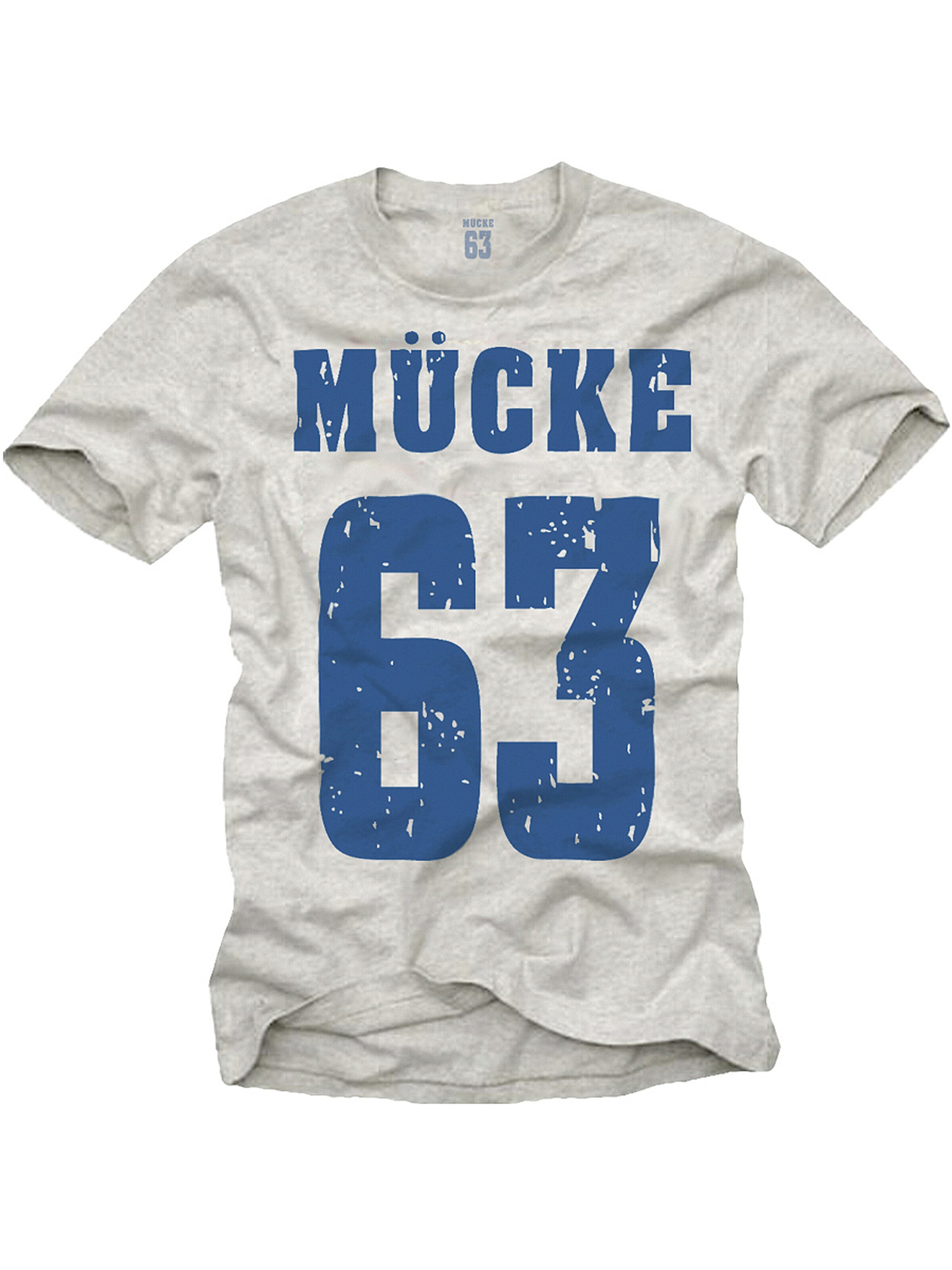 MAKAYA Shirt 'Mücke 63' in Grey: front