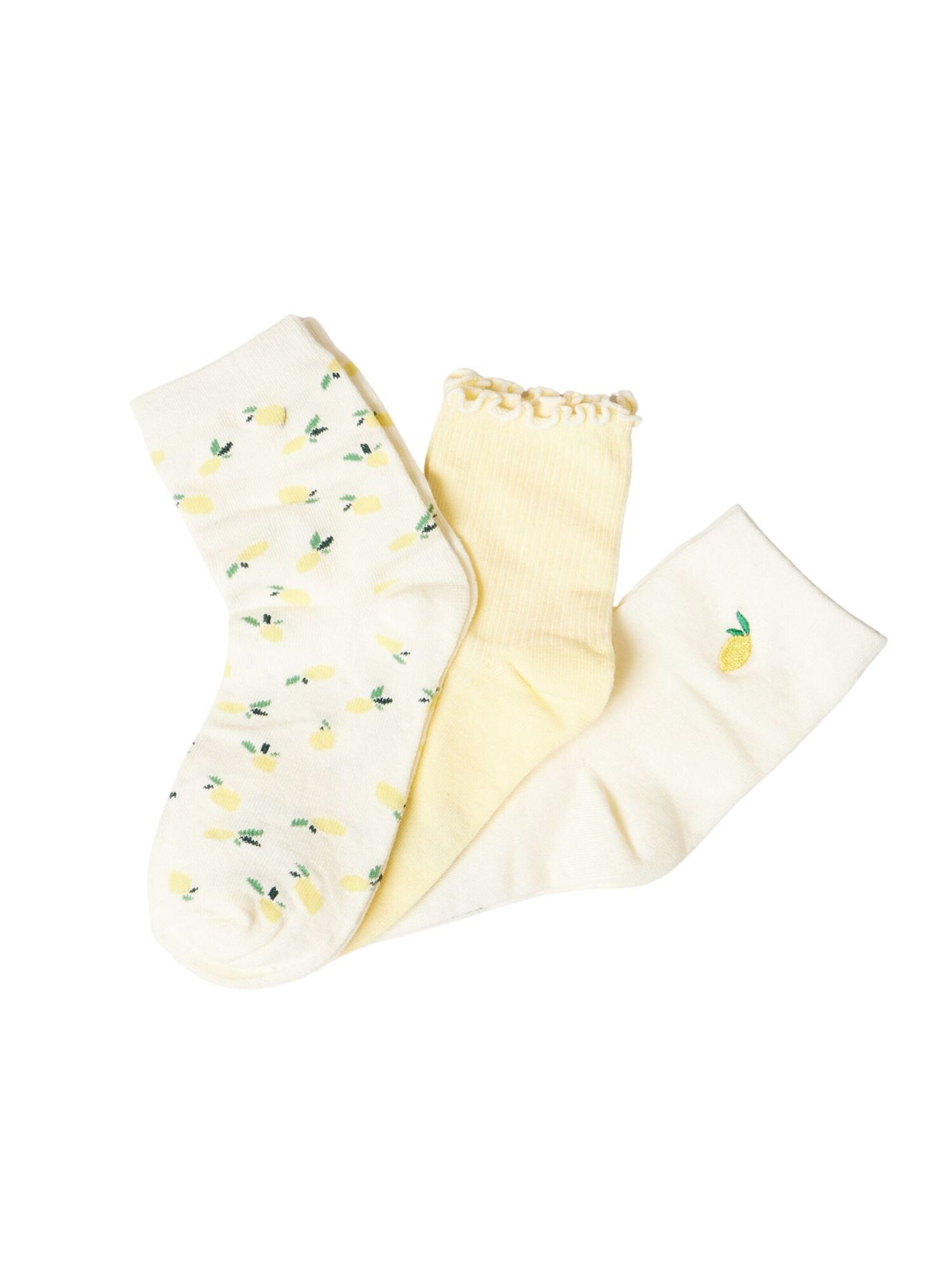 Chaussettes Deeluxe en jaune : devant