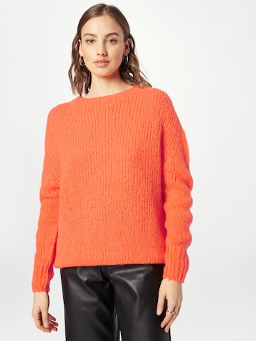 Pull-over OUI en orange : devant