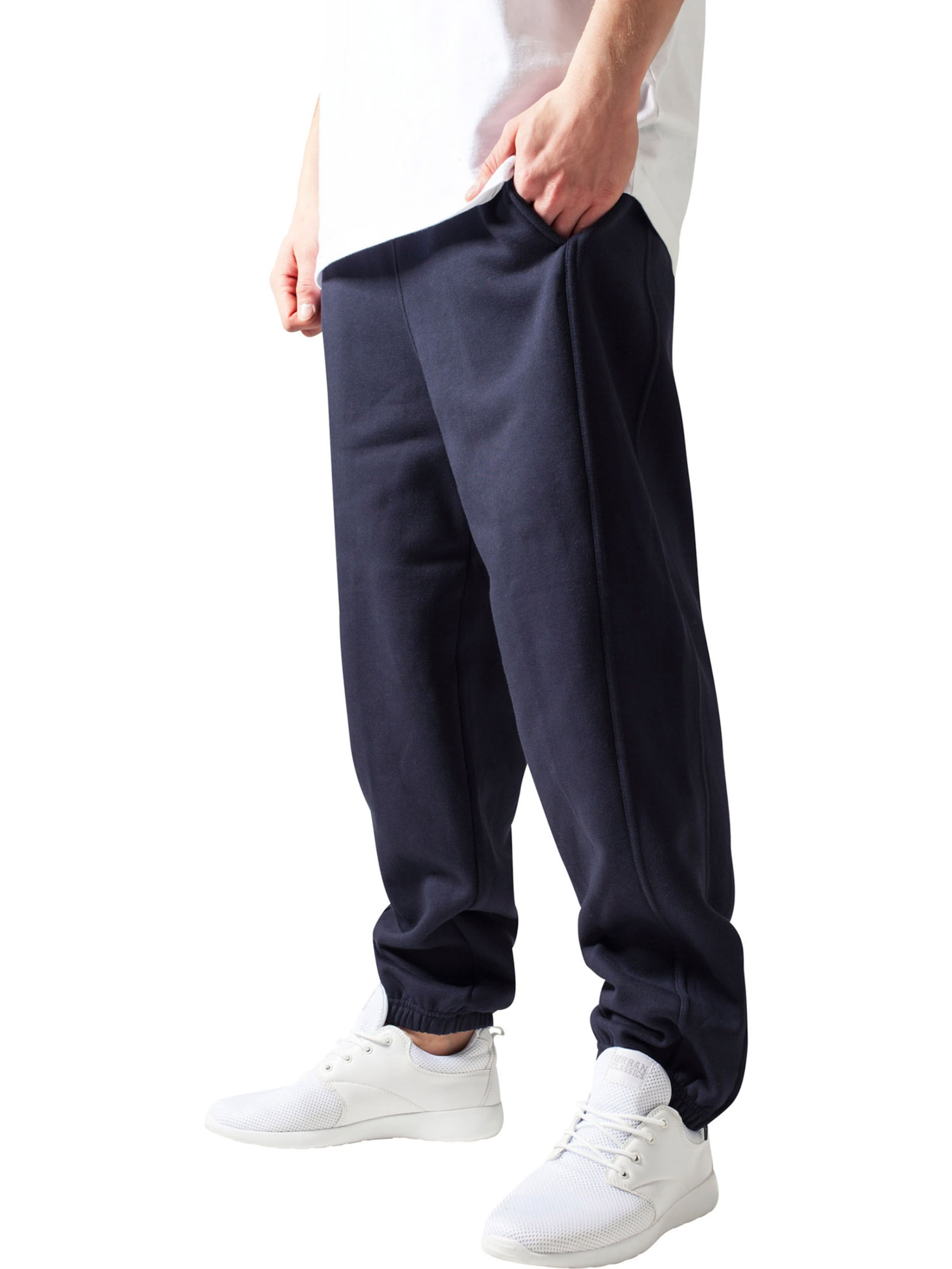 Urban Classics Tapered Trousers in Blue: front
