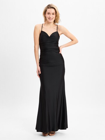 Unique Abendkleid in Schwarz: Vorderseite