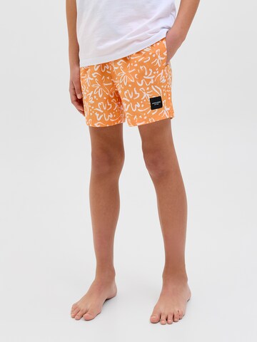 Jack & Jones Junior Kratke kopalne hlače 'JPSTMAUI' | oranžna barva: sprednja stran