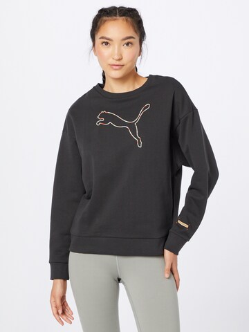 PUMA Athletic Sweatshirt 'Better Crew' in Black: front