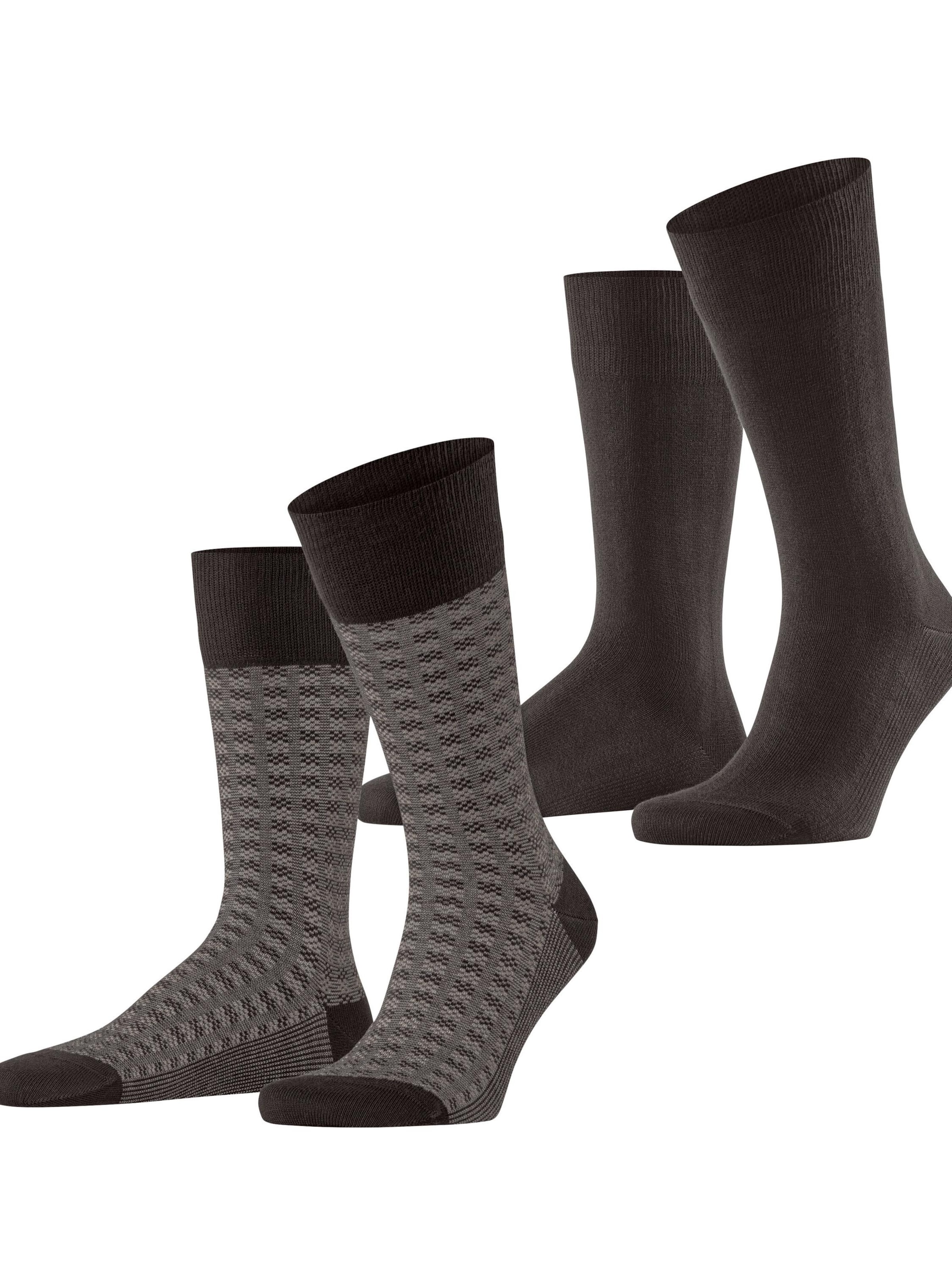 ESPRIT Socken 'Houndstooth 2-Pack'‌‌ in Braun: Vorderseite