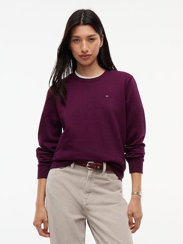 Sweat-shirt Tommy Jeans en violet : devant