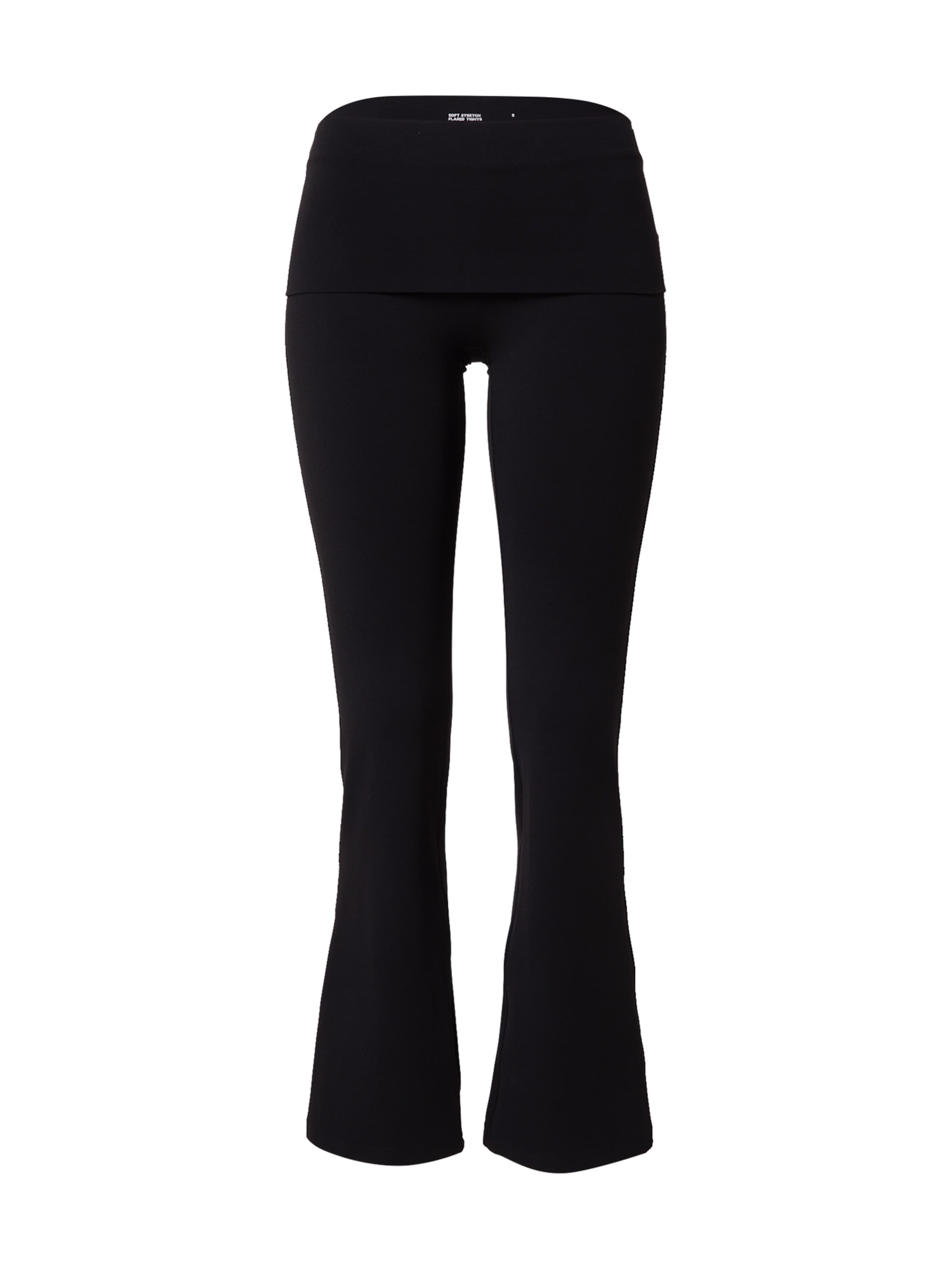 WEEKDAY Разкроени Клин 'Chani' в черно: отпред