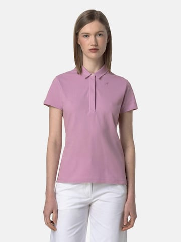 K-Way Koszulka 'K-WAY AMDEA PIQUE SLIM T-Shirt e Polo' w kolorze różowy: przód