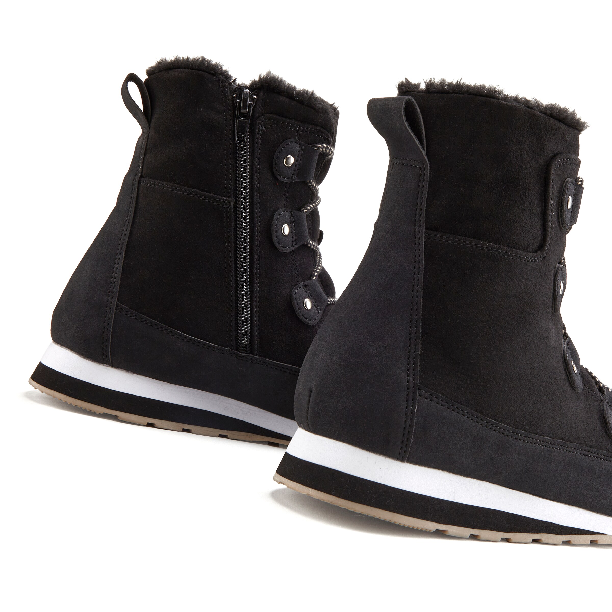 VIVANCE Lace-Up Boots in Black