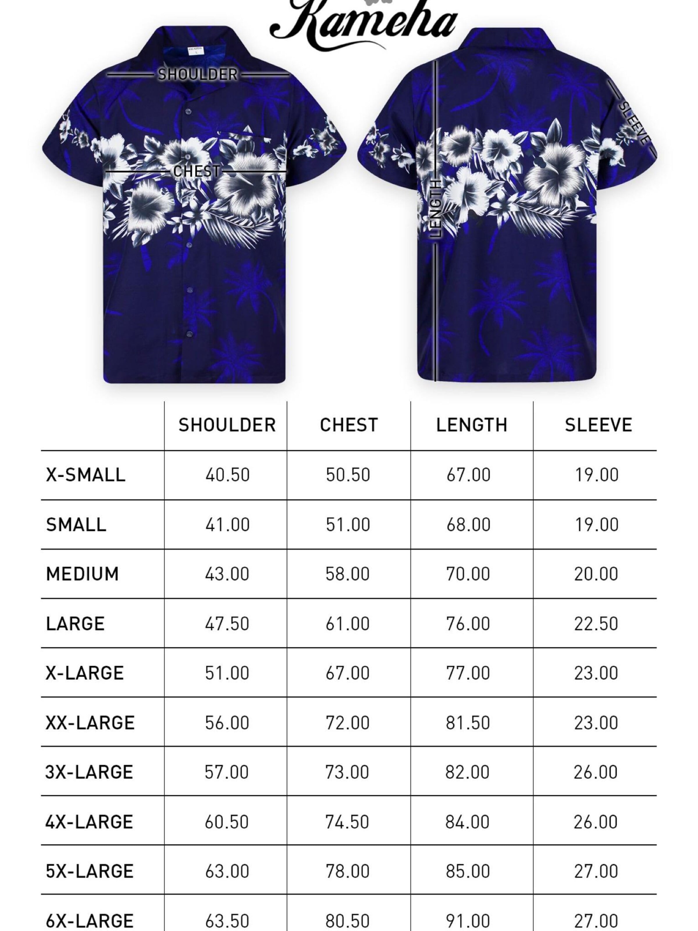 King Kameha Blouse 'Flower Chest' in Blauw