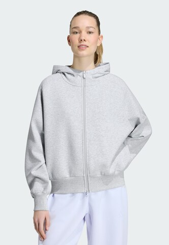 Veste de survêtement 'Soft Lux' ADIDAS SPORTSWEAR en gris : devant