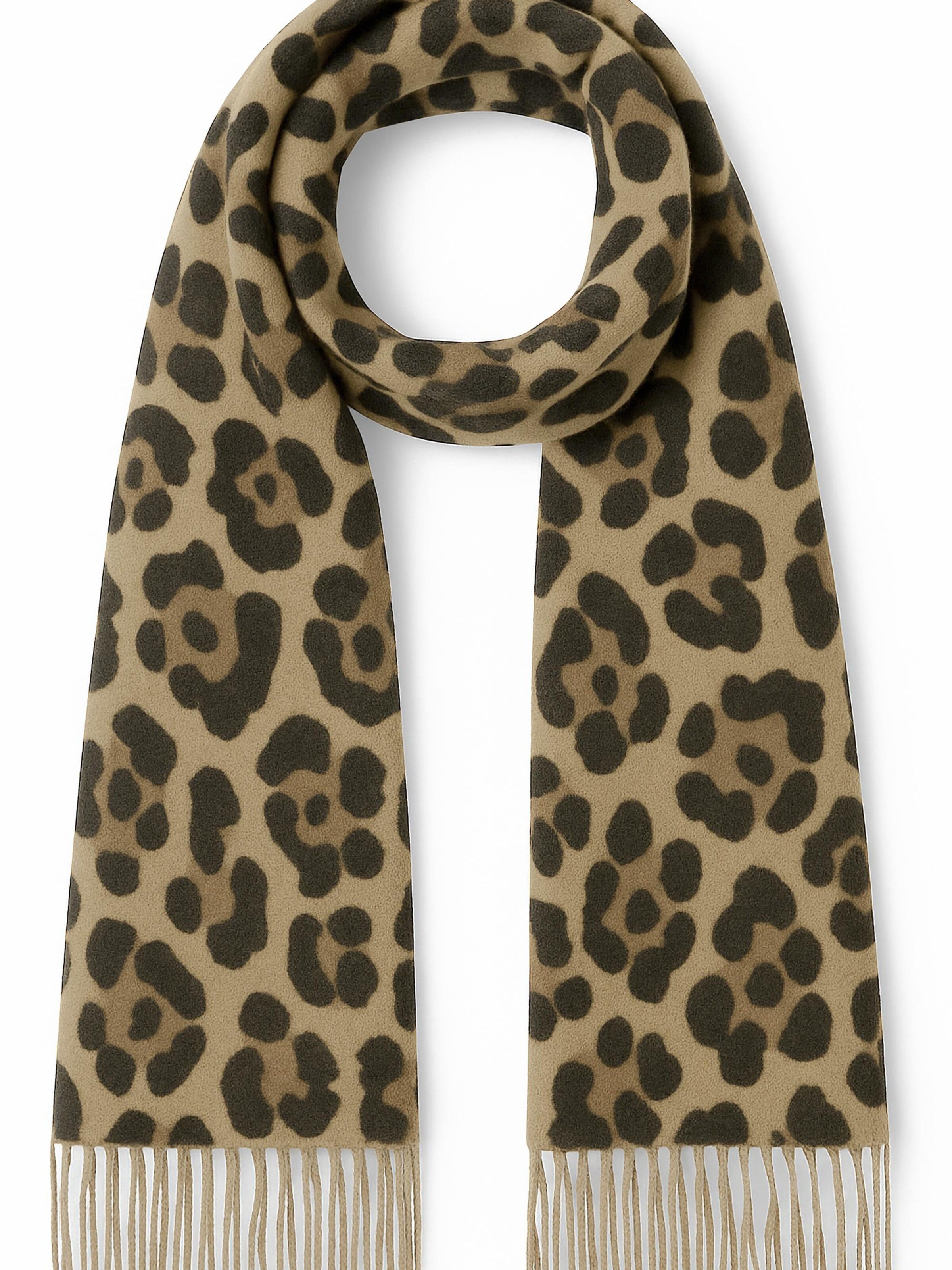 COLLEZIONE ALESSANDRO Scarf 'Leopard' in Brown: front