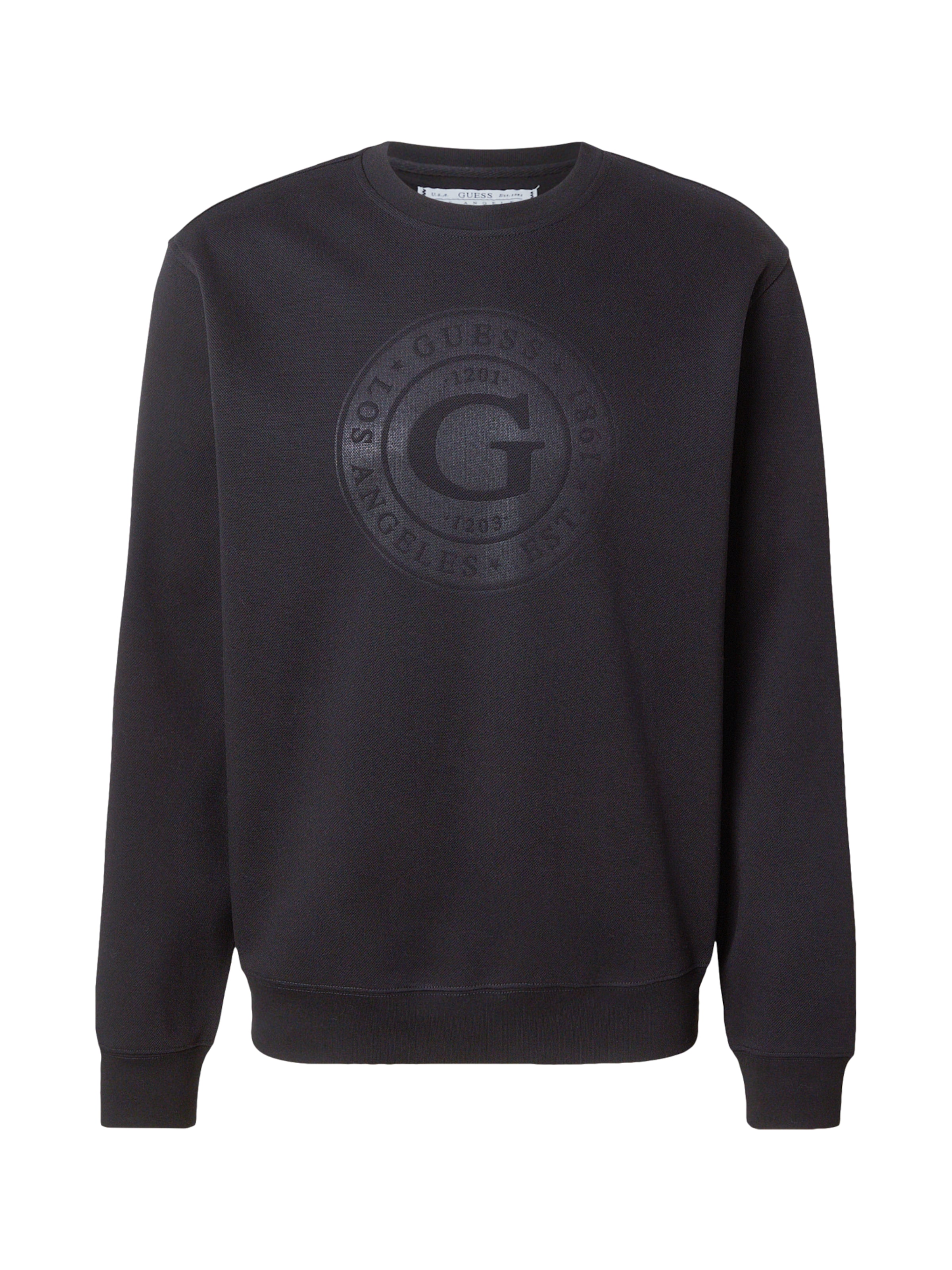 juoda GUESS Megztinis be užsegimo: priekis