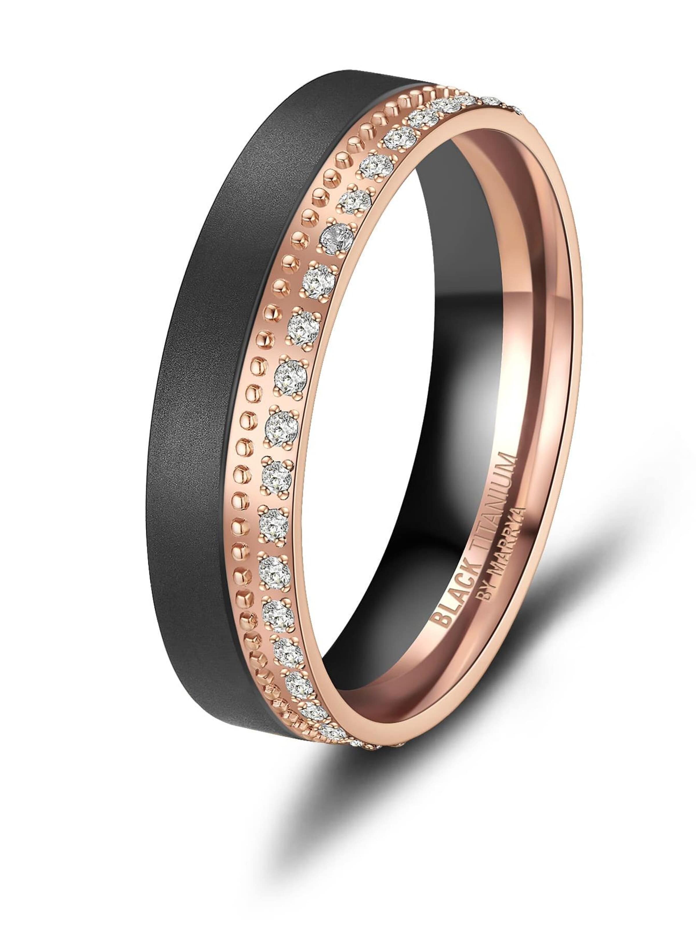 Anello 'MARRYA Ehering BT-09 aus Black Titanium' di MARRYA in nero