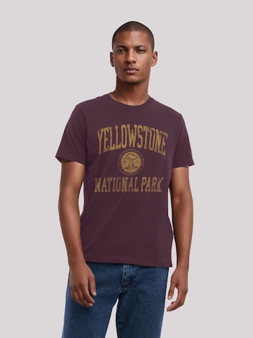 T-Shirt 'US National Parks Yellowstone Wyoming' F4NT4STIC en violet