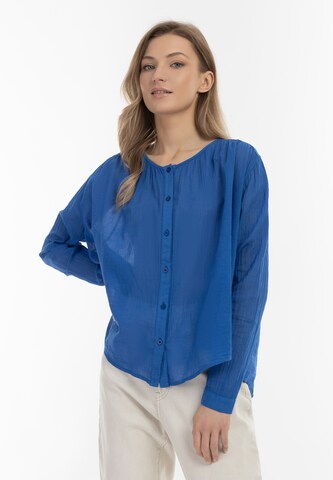 DreiMaster Vintage Blouse in Blauw: voorkant