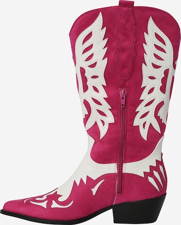 Nasty Gal - Botas de cowboy em rosa