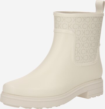 Calvin Klein - Botas de lluvia en beige: frente