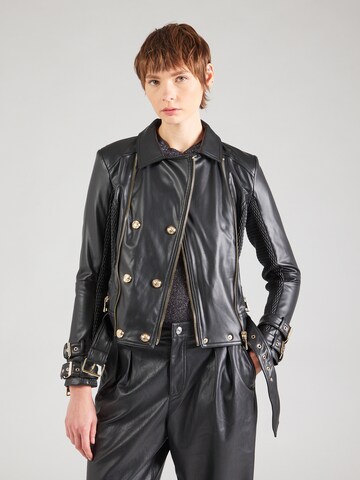 Veste mi-saison 'MYLA MOTO JACKET' GUESS en noir : devant