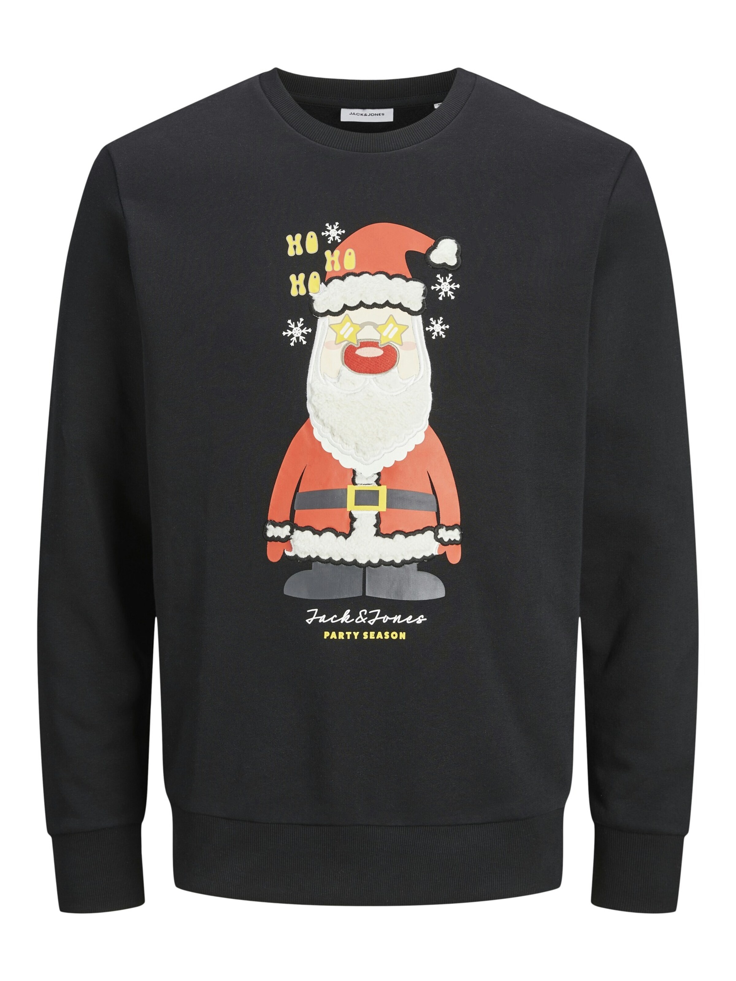 Sweat-shirt 'JJXMAS JOLLY' JACK & JONES en noir : devant
