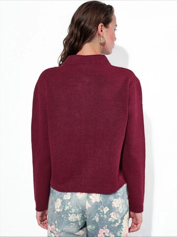 Viorna Gebreid vest in Rood
