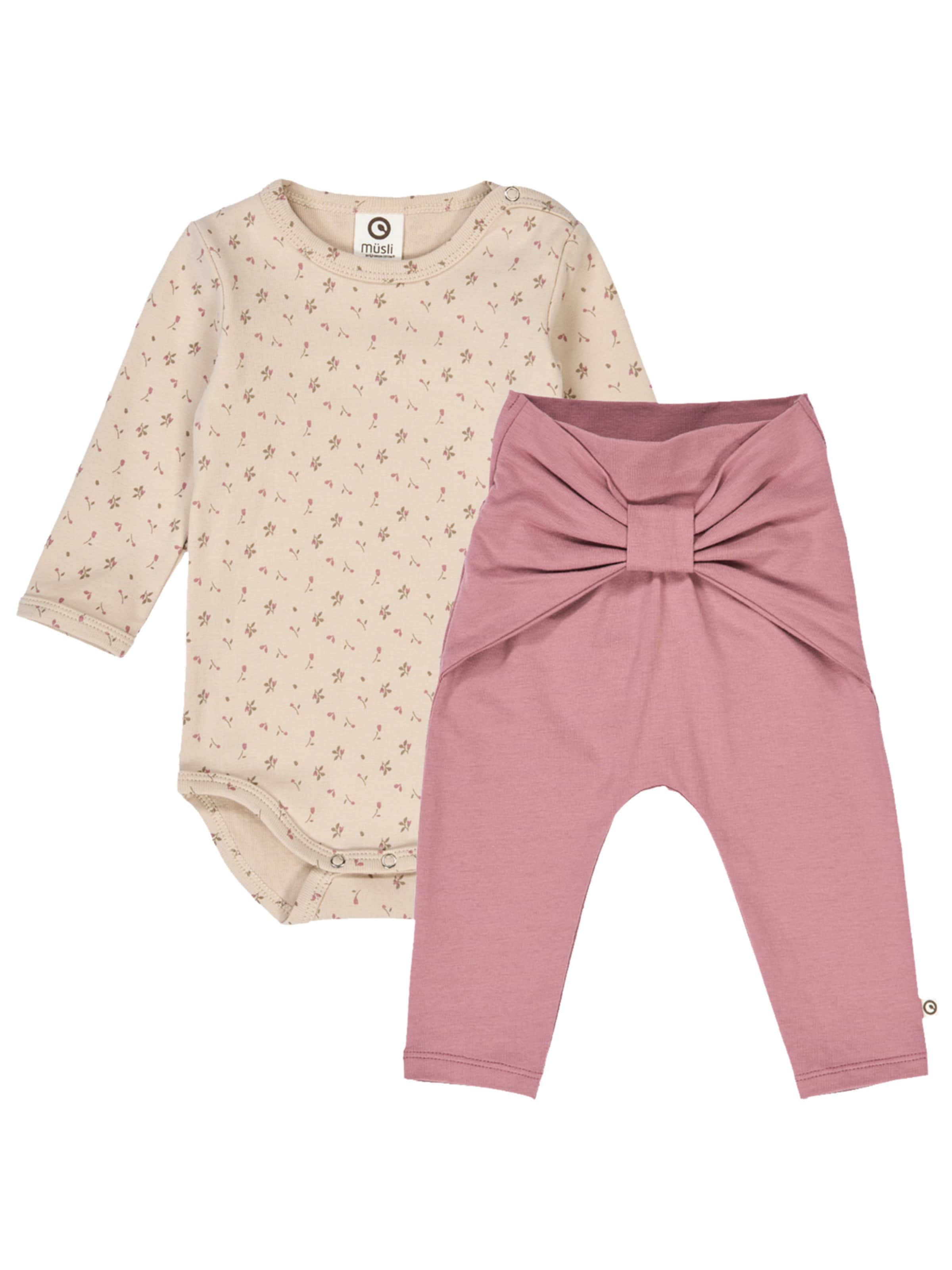 Barboteuse / body Müsli by GREEN COTTON en beige : devant