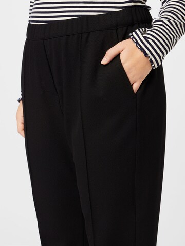 SAMOON Regular Pleated Pants 'Greta' in Black