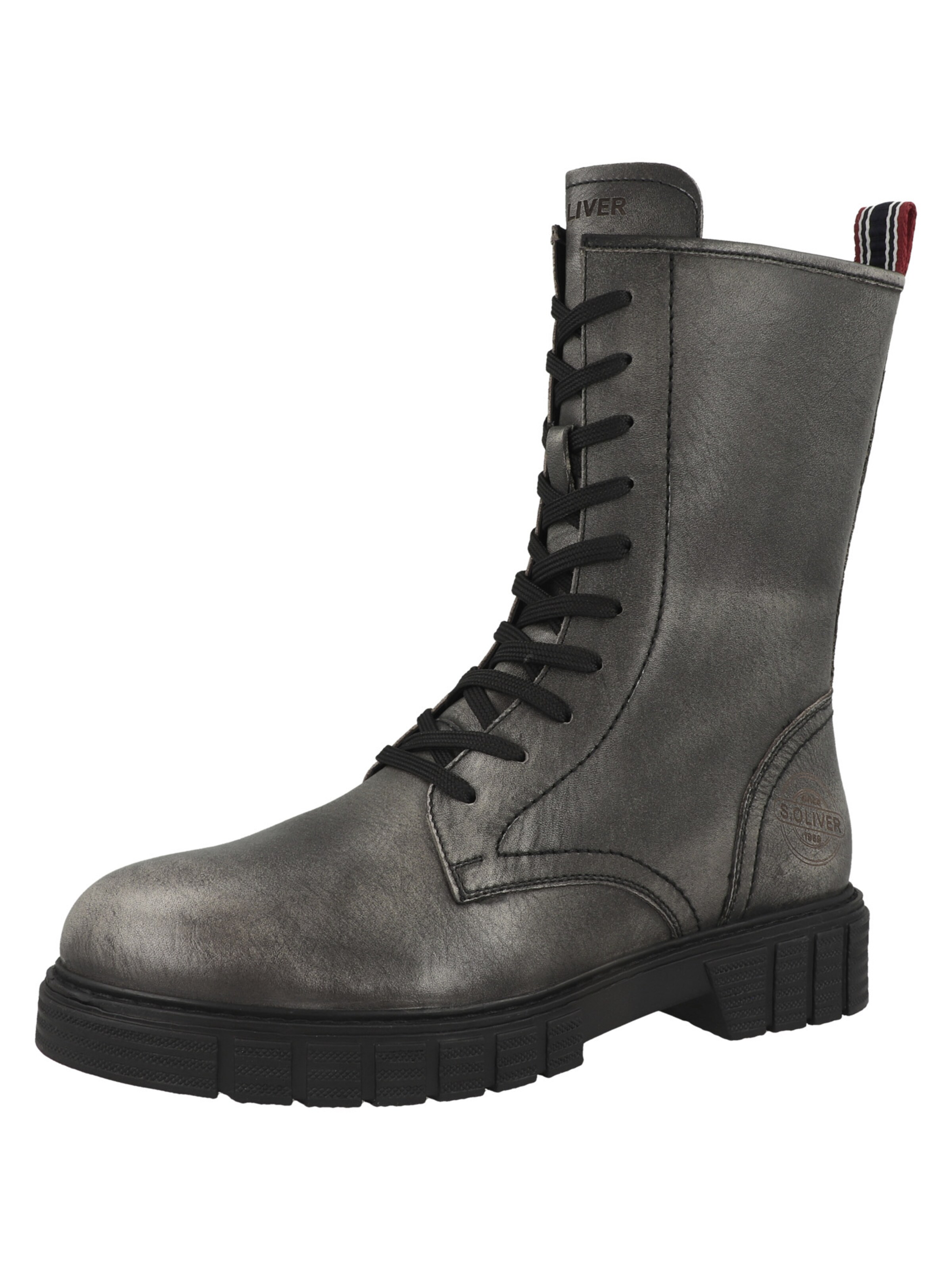 Stivaletto stringato di s.Oliver in grigio: frontale