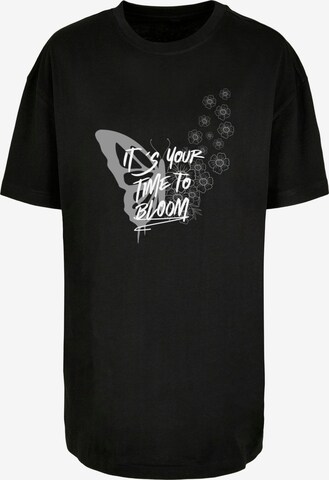 T-shirt oversize 'It´s Your Time To Bloom' Merchcode en noir : devant