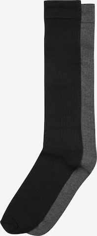 Chaussettes montantes Urban Classics en gris : devant